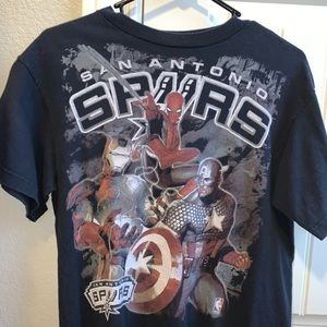 Vintage San Antonio Spurs X Marvel tee